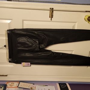 Black Pleather Pants/Leggings